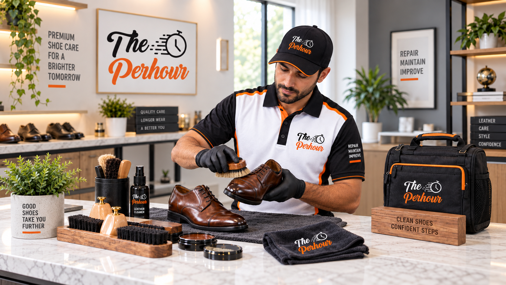 Leather shoe cleaning & Polish